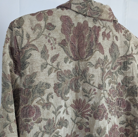 Vintage Alfred Dunner floral beaded tapestry jacket - Picture 3 of 10